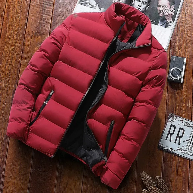 Abrigo De Invierno Con Cuello Levantado
