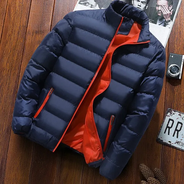 Abrigo De Invierno Con Cuello Levantado