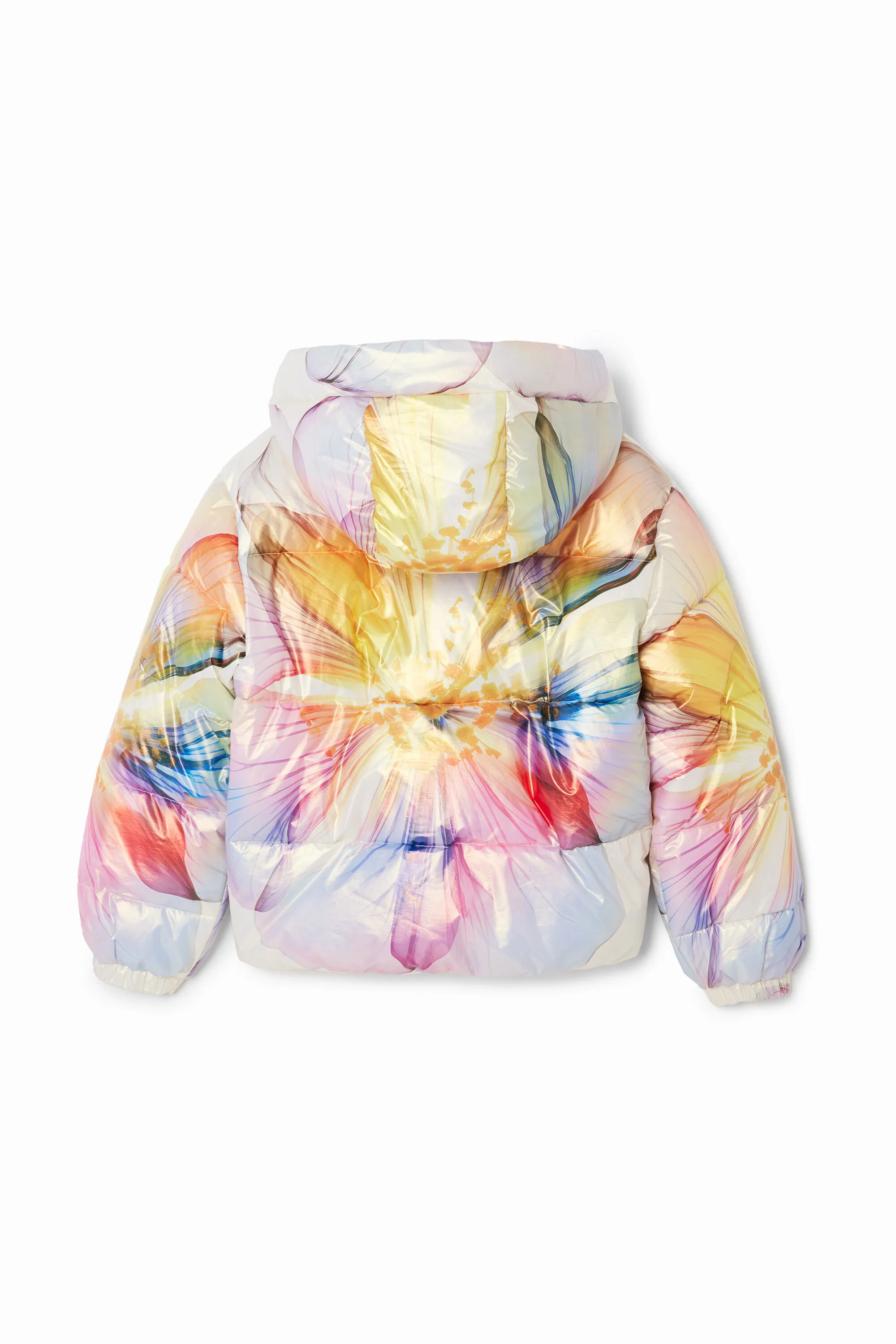 Abrigo floral metalizado