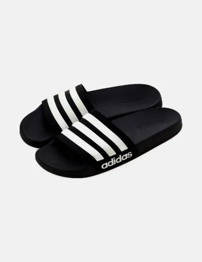 Adidas Chancla negra logo