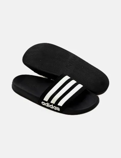 Adidas Chancla negra logo