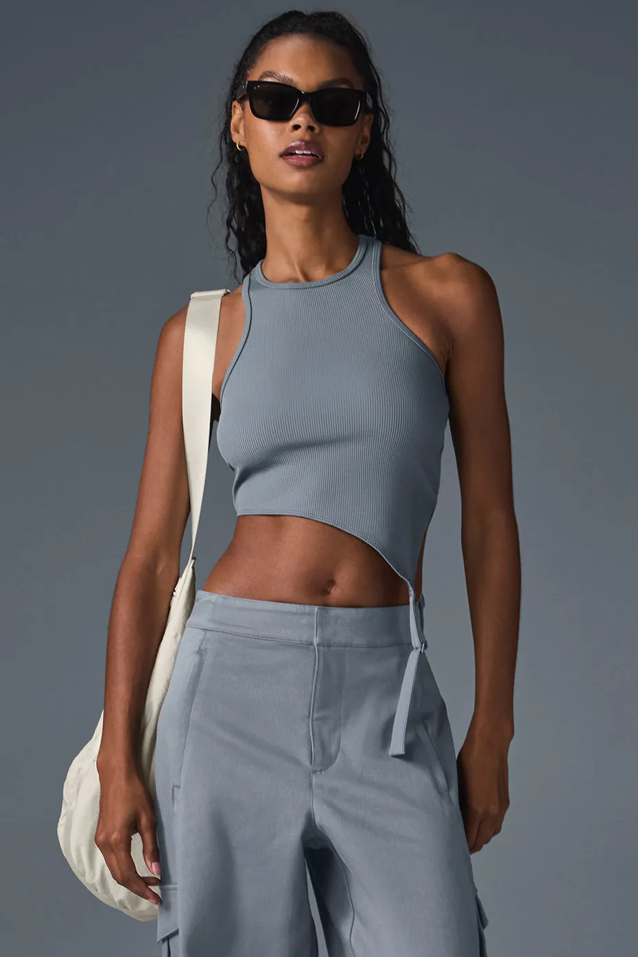 ALOSOFT RIBBED REVELATION TANK  STEEL GREY