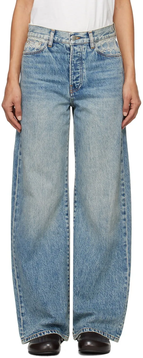 AMIRI High Rise Wide Jeans