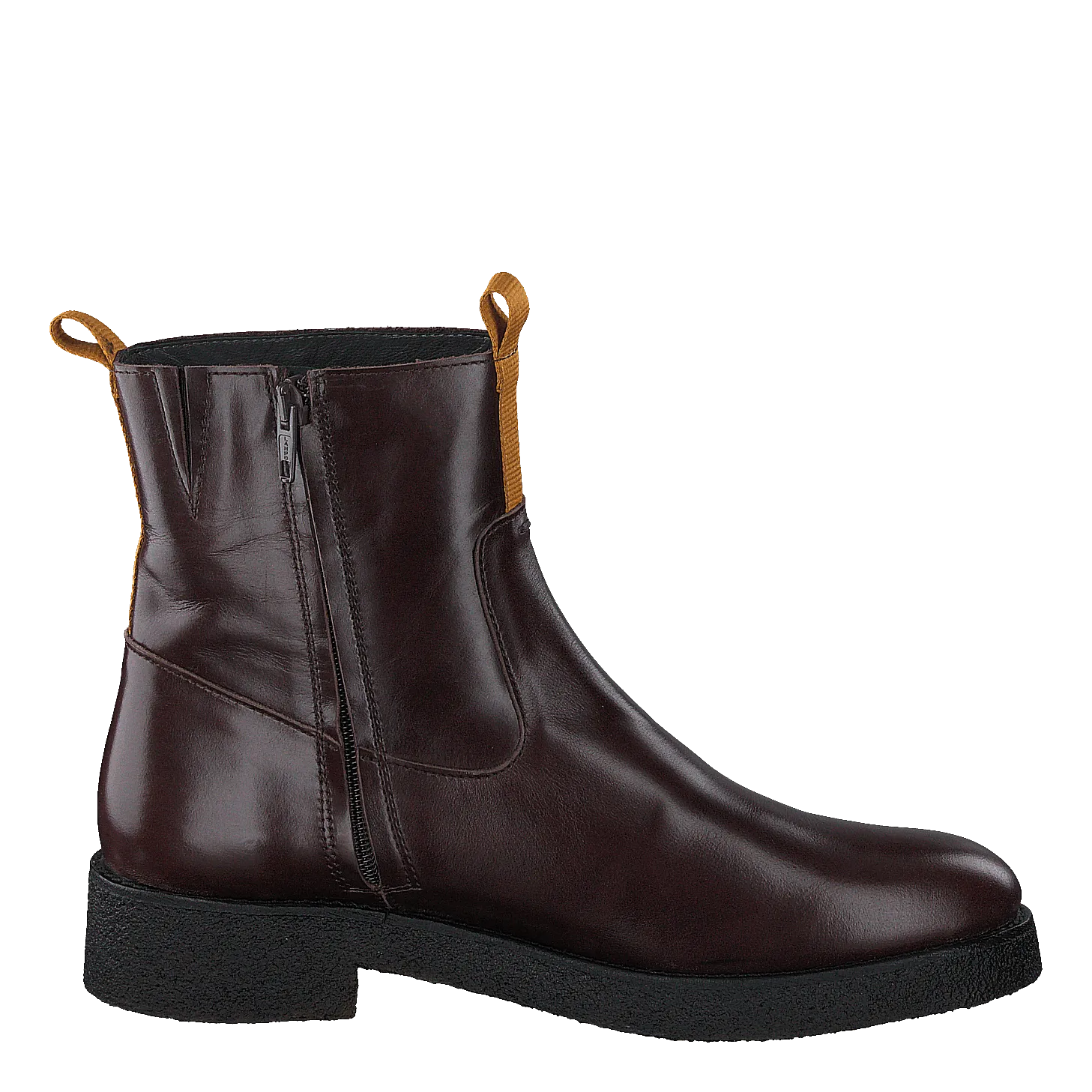 Angulus zapatos Boot With Zipper Dark Brown/mustard