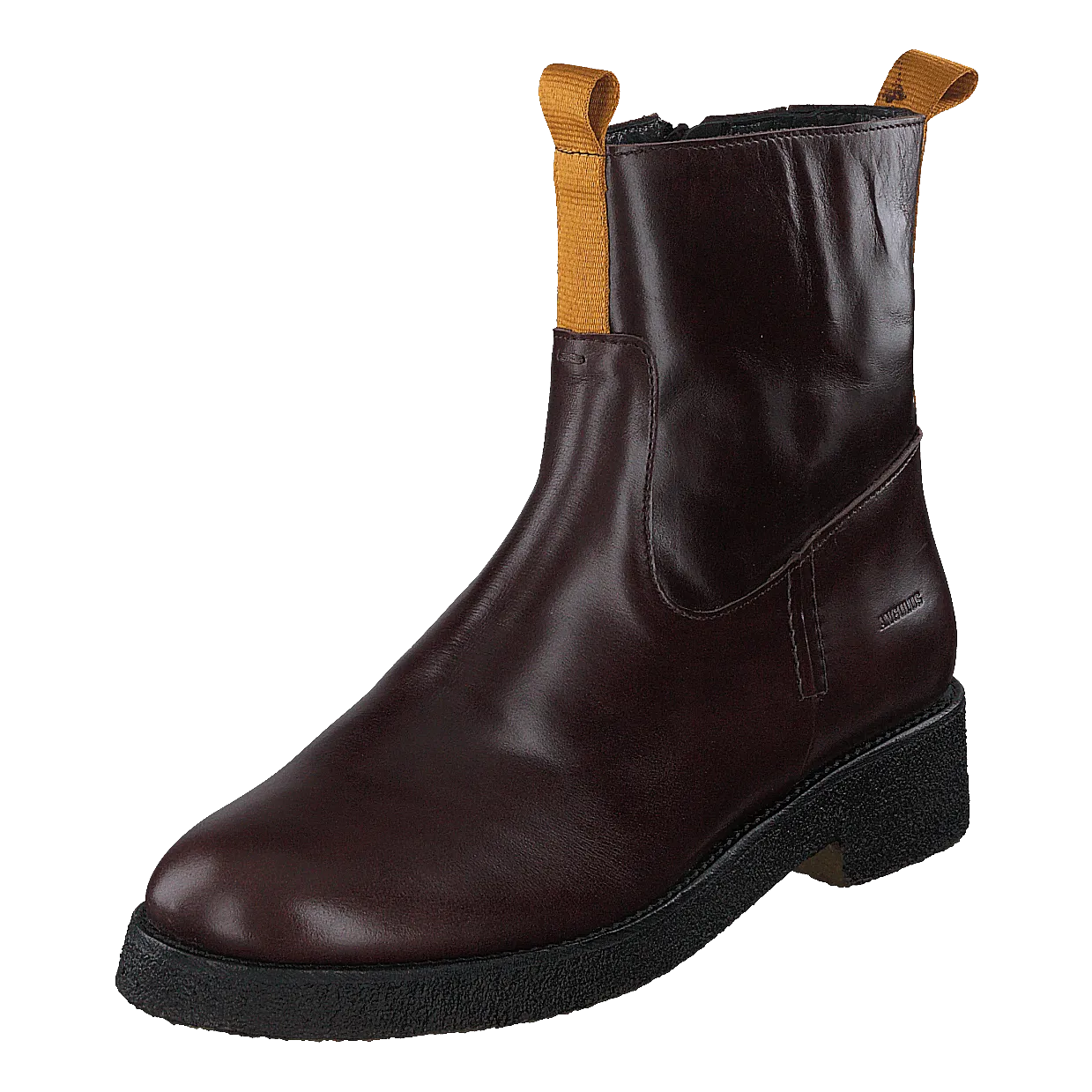 Angulus zapatos Boot With Zipper Dark Brown/mustard