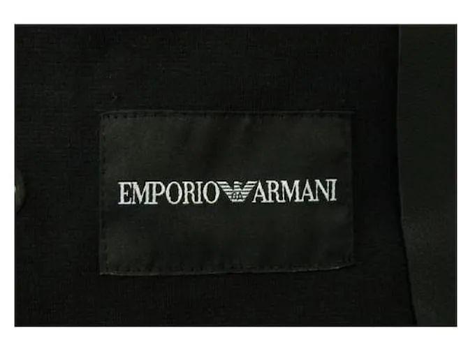 Autre Marque Chaqueta de cuero y algodón negra de diseñador contemporáneo Negro 
