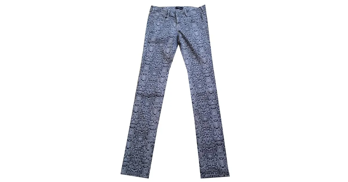 Autre Marque Pantalones Impresión de pitón 