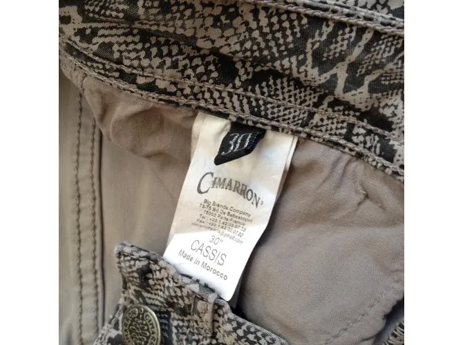 Autre Marque Pantalones Impresión de pitón 