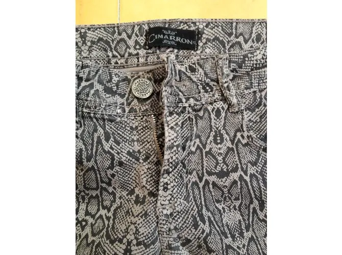 Autre Marque Pantalones Impresión de pitón 