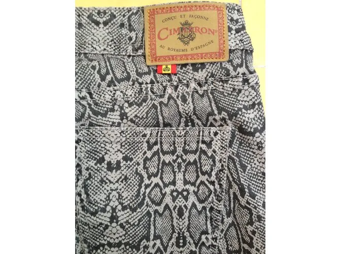 Autre Marque Pantalones Impresión de pitón 
