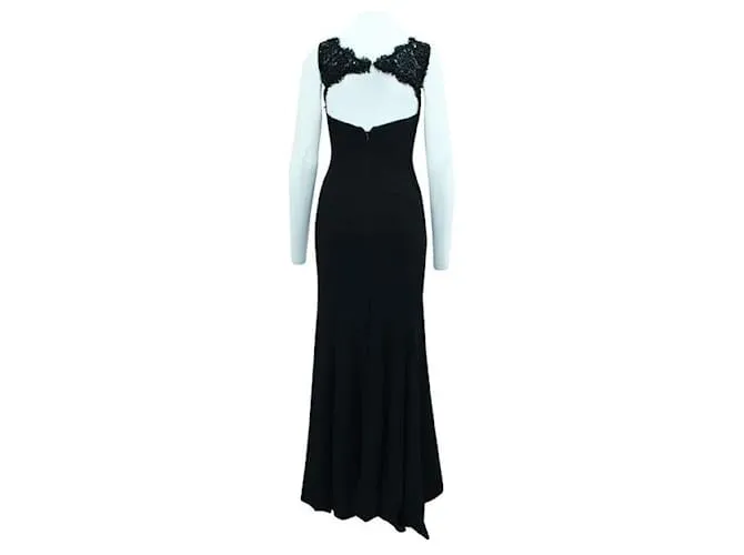 Autre Marque Vestido negro con cristales de Monique Lhuillier 