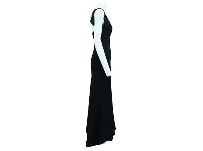 Autre Marque Vestido negro con cristales de Monique Lhuillier 