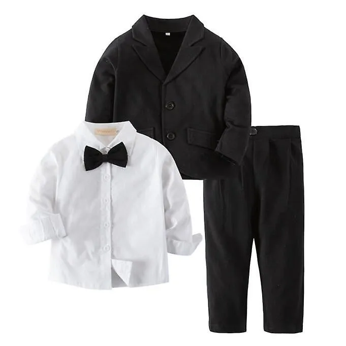 Baby Boys' 3pcs Tuxedo Set with Dress Shirt, Jacket and Pants