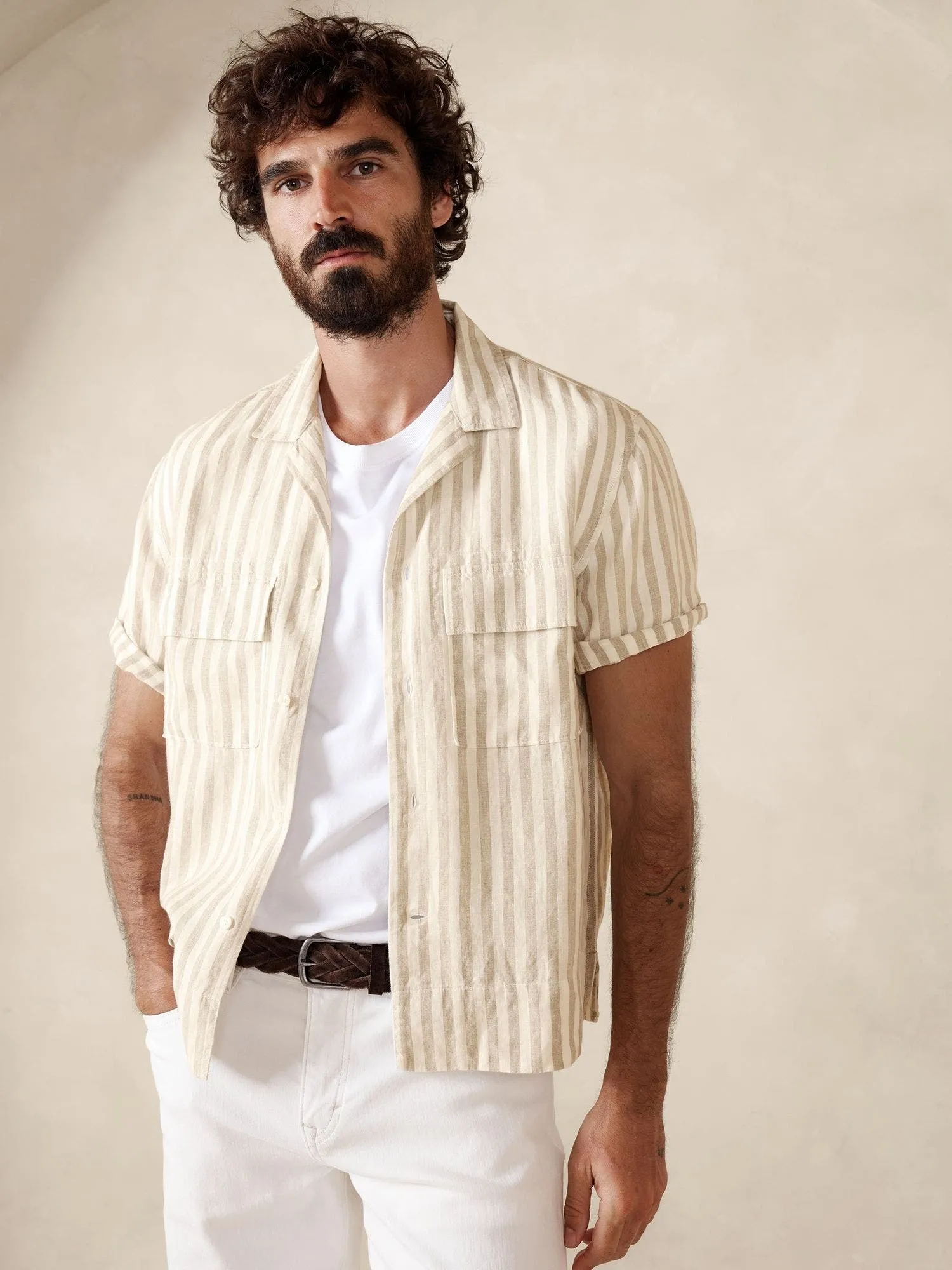 BANANA REPUBLIC CAMISA HOMBRE LINEN RESORT