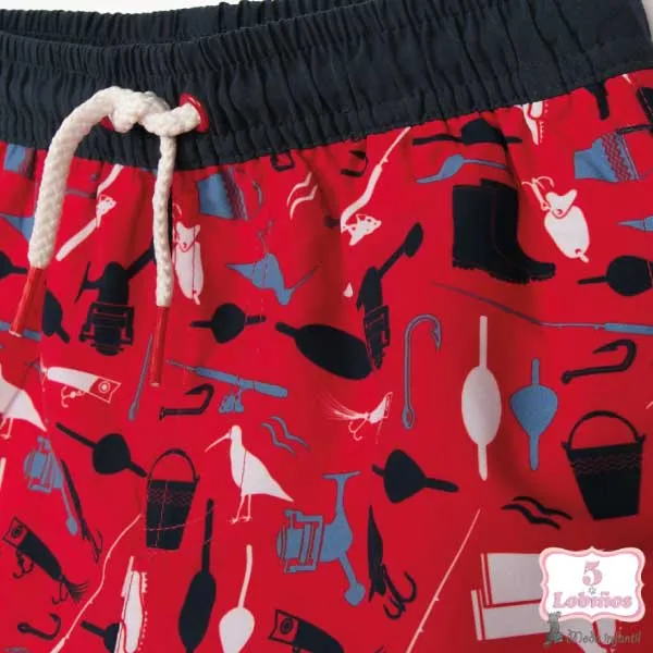 BAÑADOR BOXER NIÑO ROJO Zippy