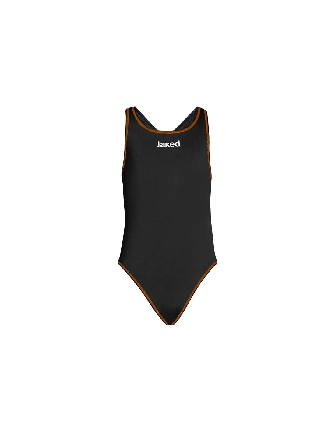 Bañador Entreno Jaked Milano Niña Negro/Naranja