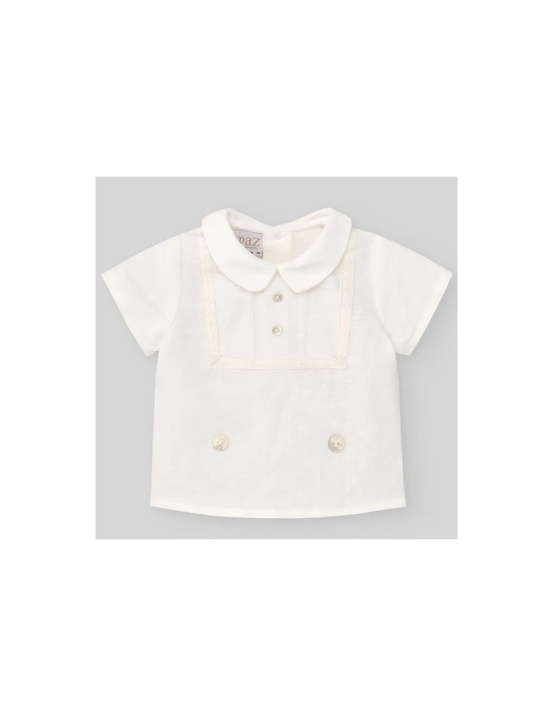 BLUSA NIÑO ENTREDOS CEREMONIA  "PAZ V24" 151277