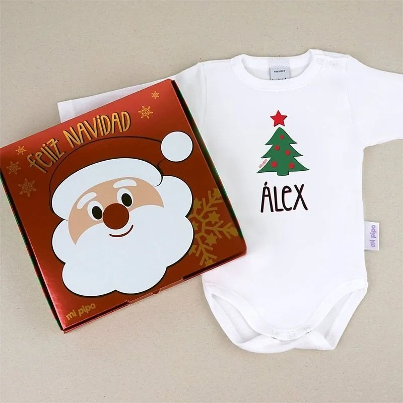 Body bebé personalizado Árbol Navidad