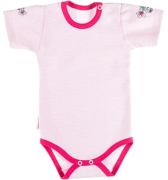 Body rosa corto para niña colección Flower