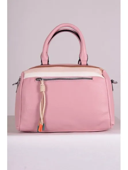 Bolso bicolor doble asa