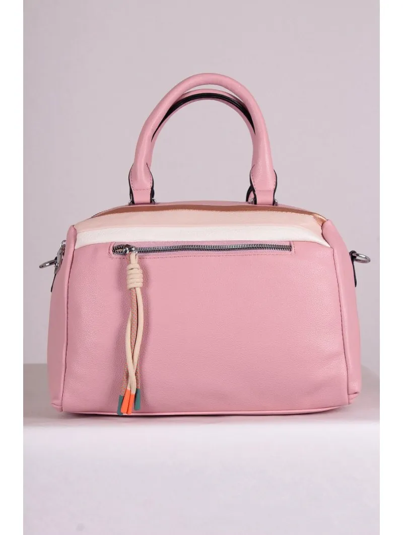 Bolso bicolor doble asa