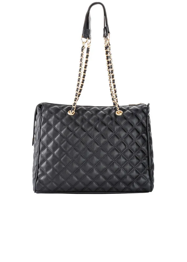 BOLSO SHOPPER NEGRODORADO