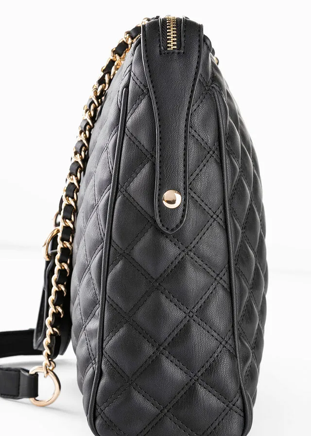 BOLSO SHOPPER NEGRODORADO