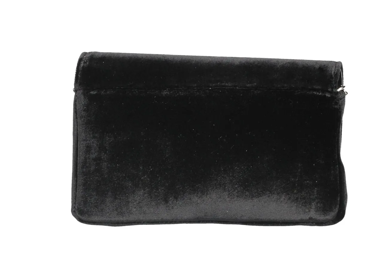 Bolso Terciopelo Negro Lazo