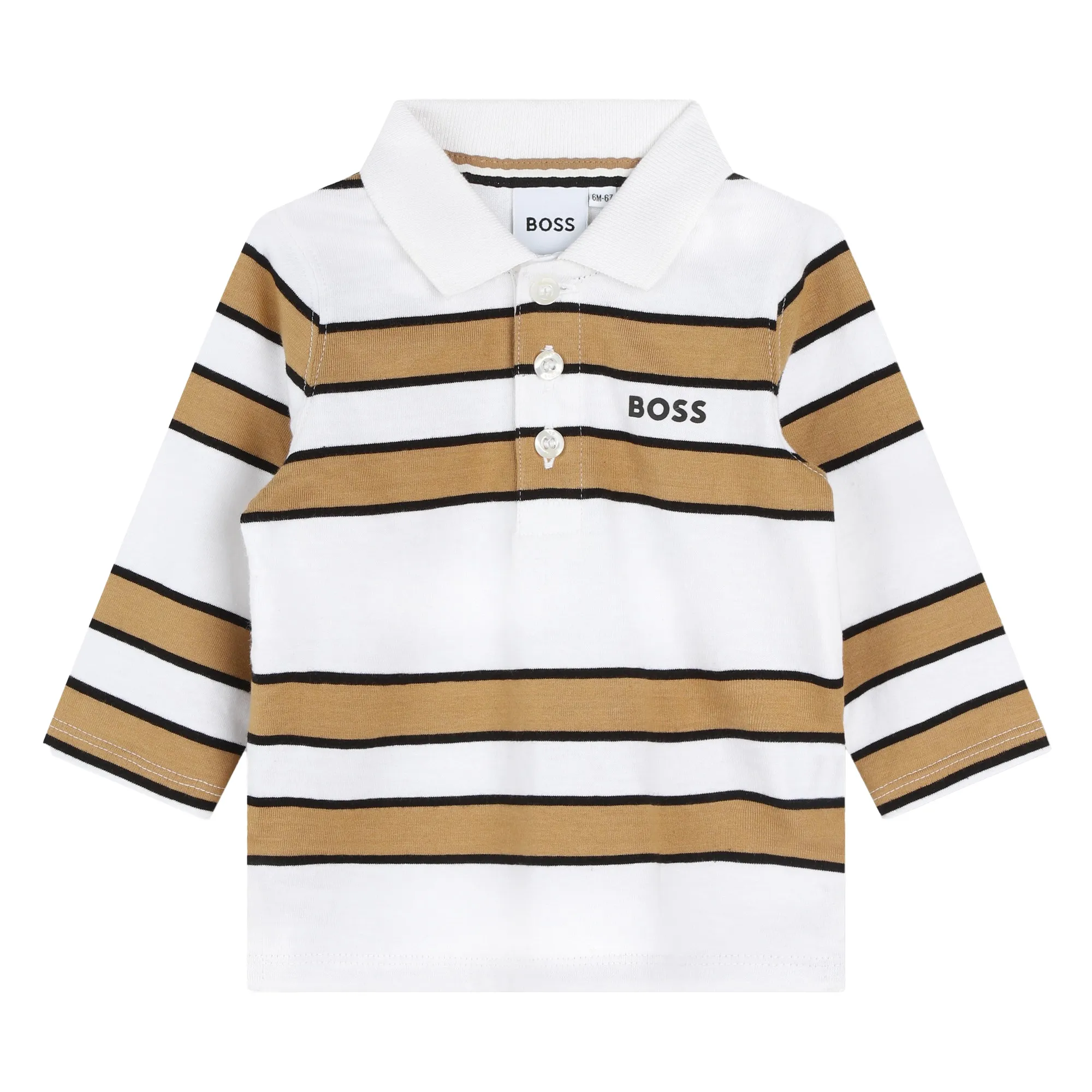 BOSS Polo de algodón de rayas