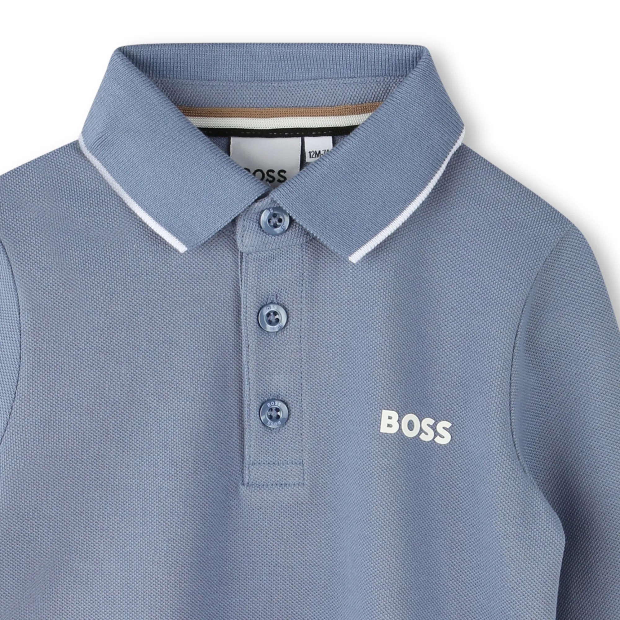 BOSS Polo de piqué de algodón