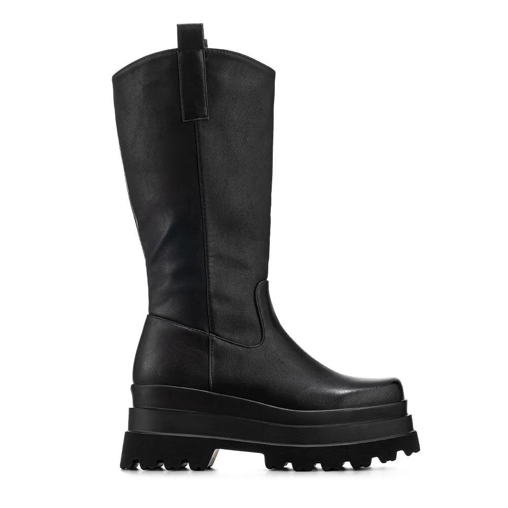 Bota Negro Casual Mujer Weide Czy580