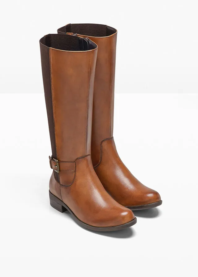 Botas de piel Coñac