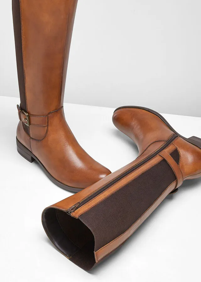 Botas de piel Coñac