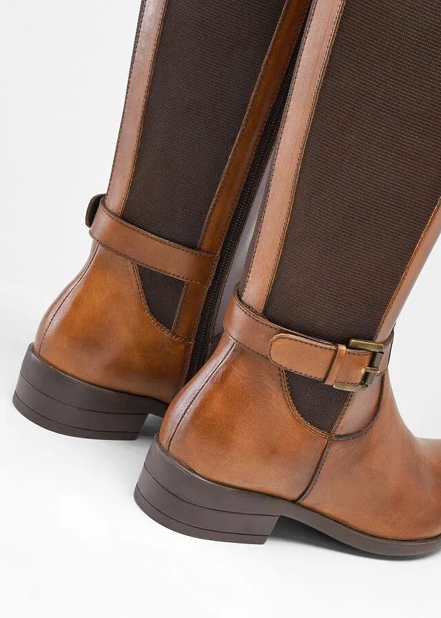 Botas de piel Coñac