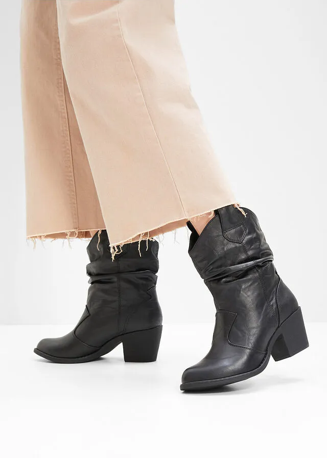 Botas estilo cowboy Negro