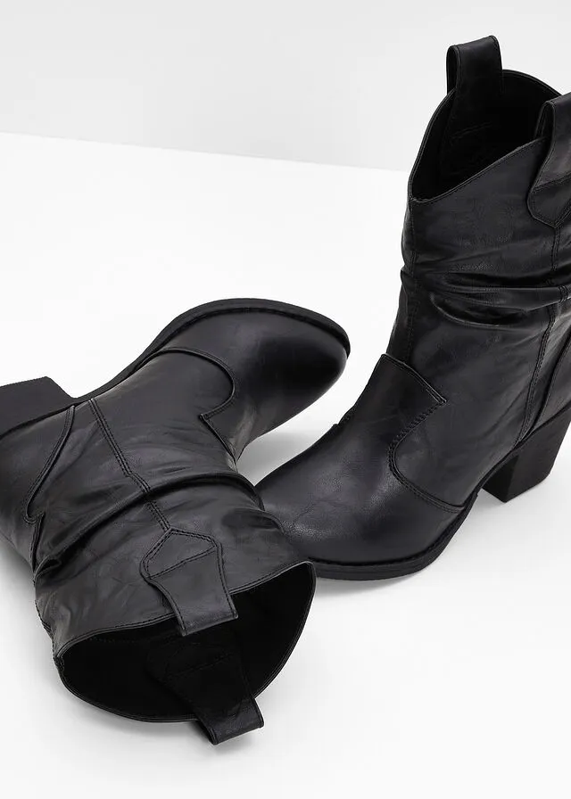 Botas estilo cowboy Negro