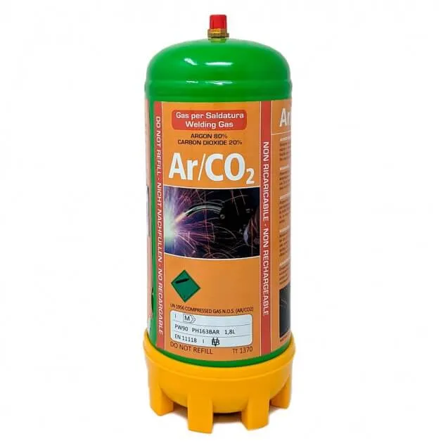 Botella de gas Solter Argón/CO2 de 1'8 litros