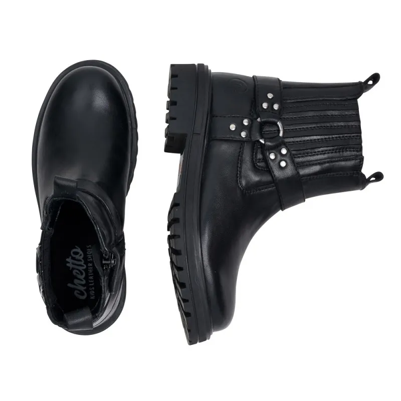 BOTIN CON ELASTICO  PIEL
