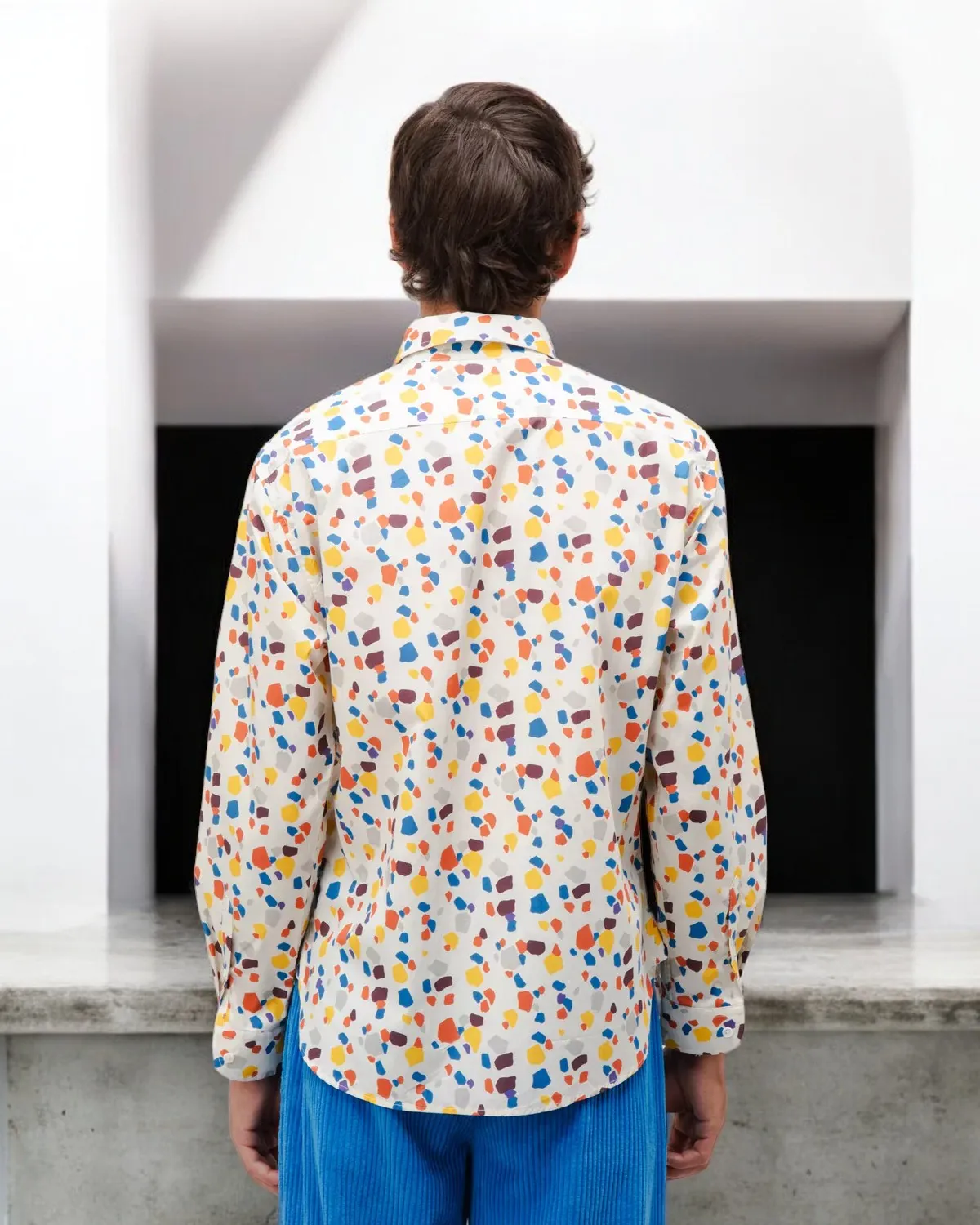 Brava Fabrics – Camisa algodón Geo ecru