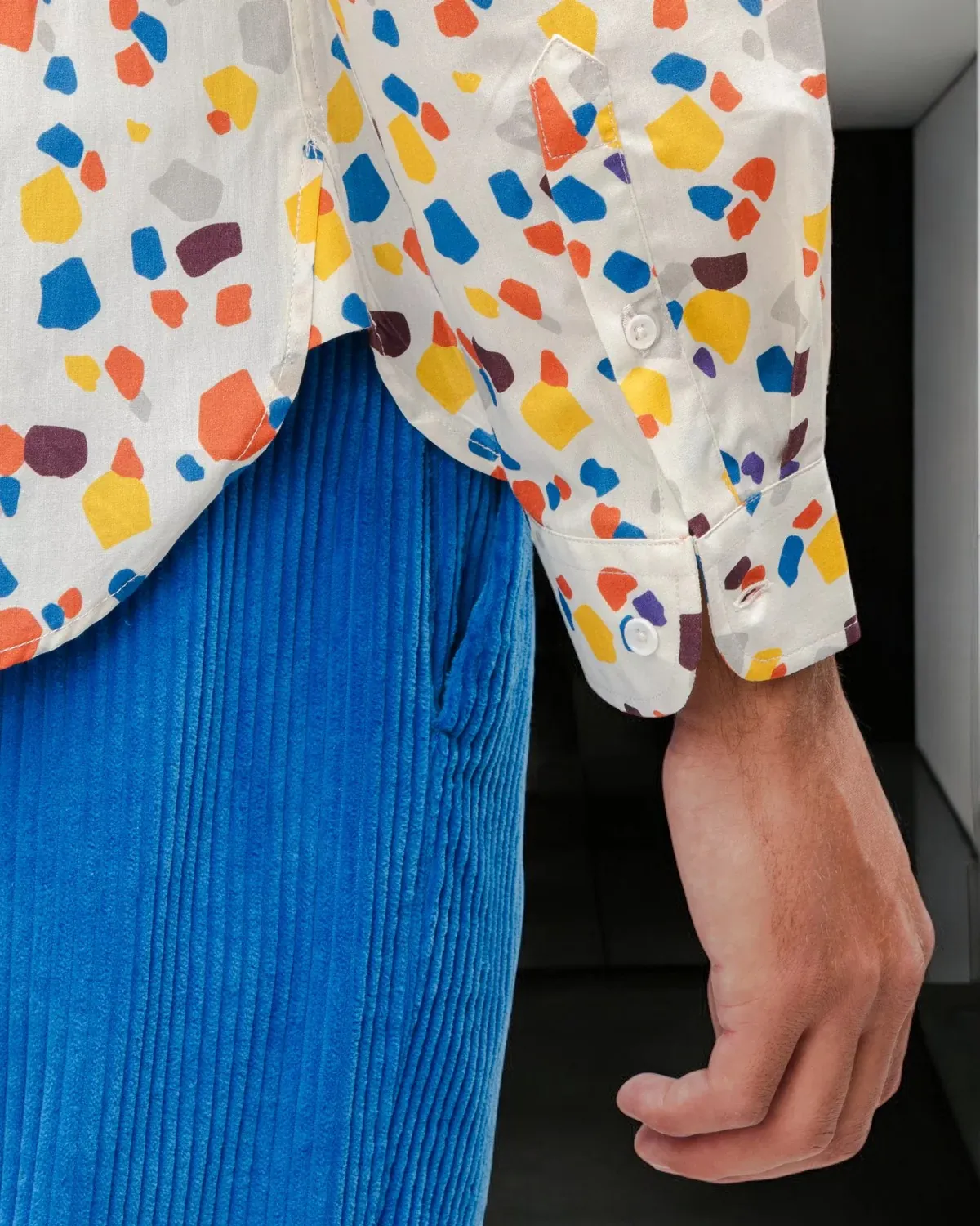 Brava Fabrics – Camisa algodón Geo ecru