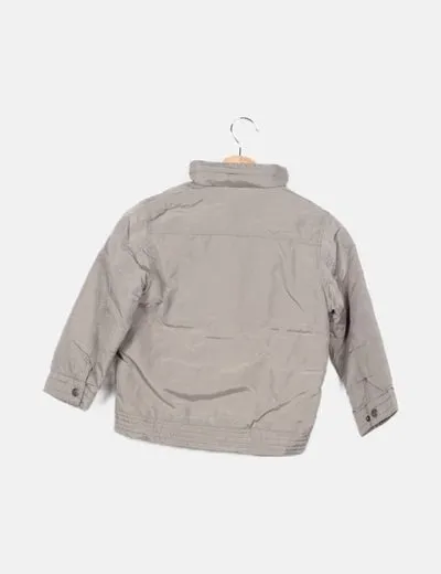 BTS Chaqueta gris cremallera