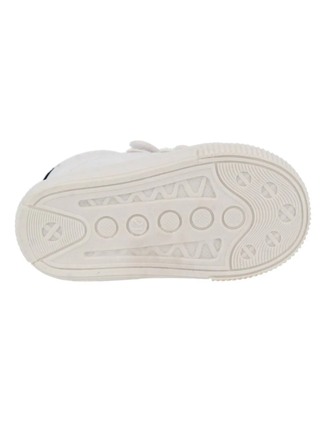 BUBBLE KIDS  DEPORTIVA FLEXIBLE VELCRO BLANCO MARINO