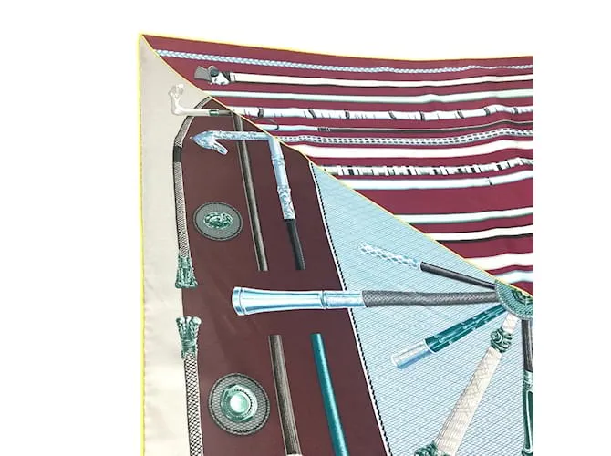 Bufanda Hermès Carre90 Marrón Castaño 