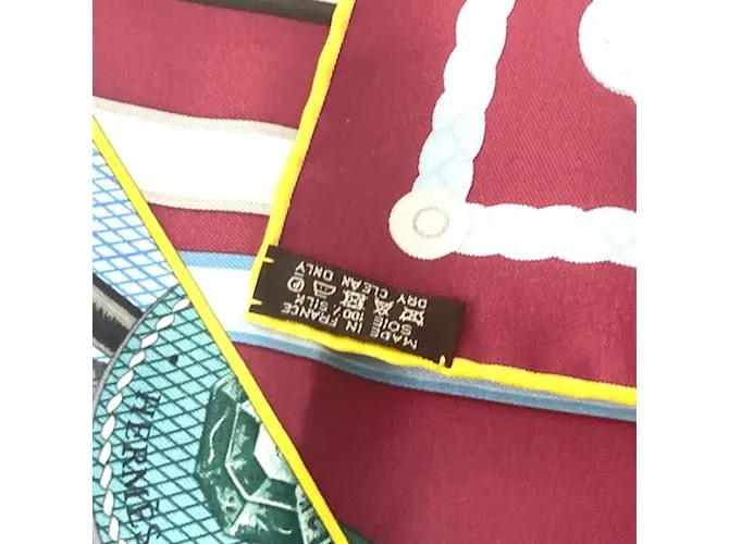Bufanda Hermès Carre90 Marrón Castaño 