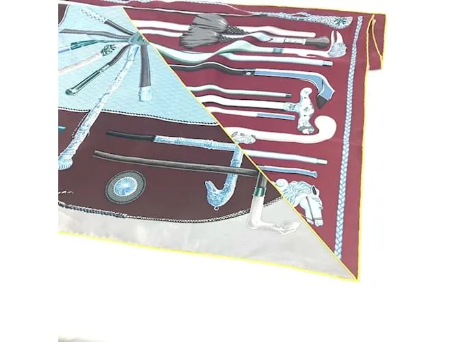 Bufanda Hermès Carre90 Marrón Castaño 