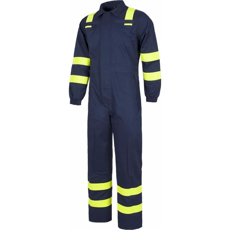 Buzo de algodón de alta visibilidad ignífugo y antiestático Work Flame WORKTEAM C5094
