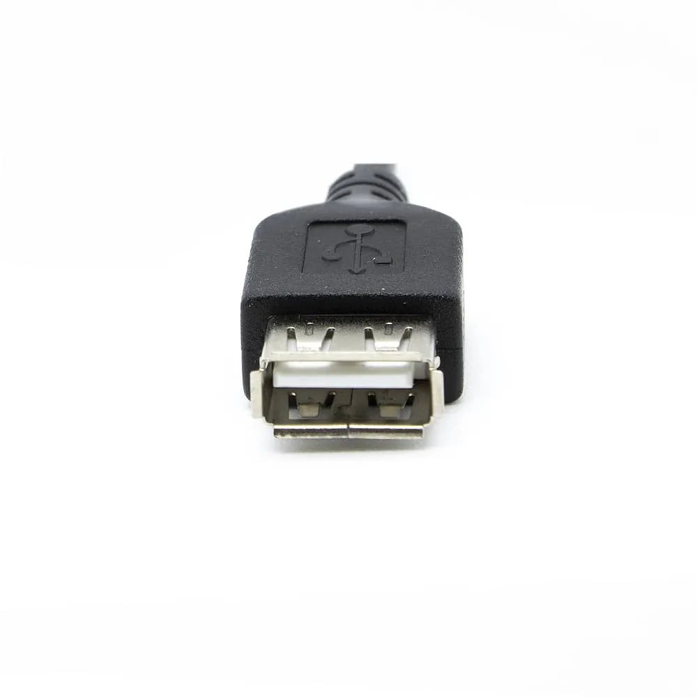 Cable Prolongador USB Hembra A USB Macho 90 Grados 0.15 M Negro
