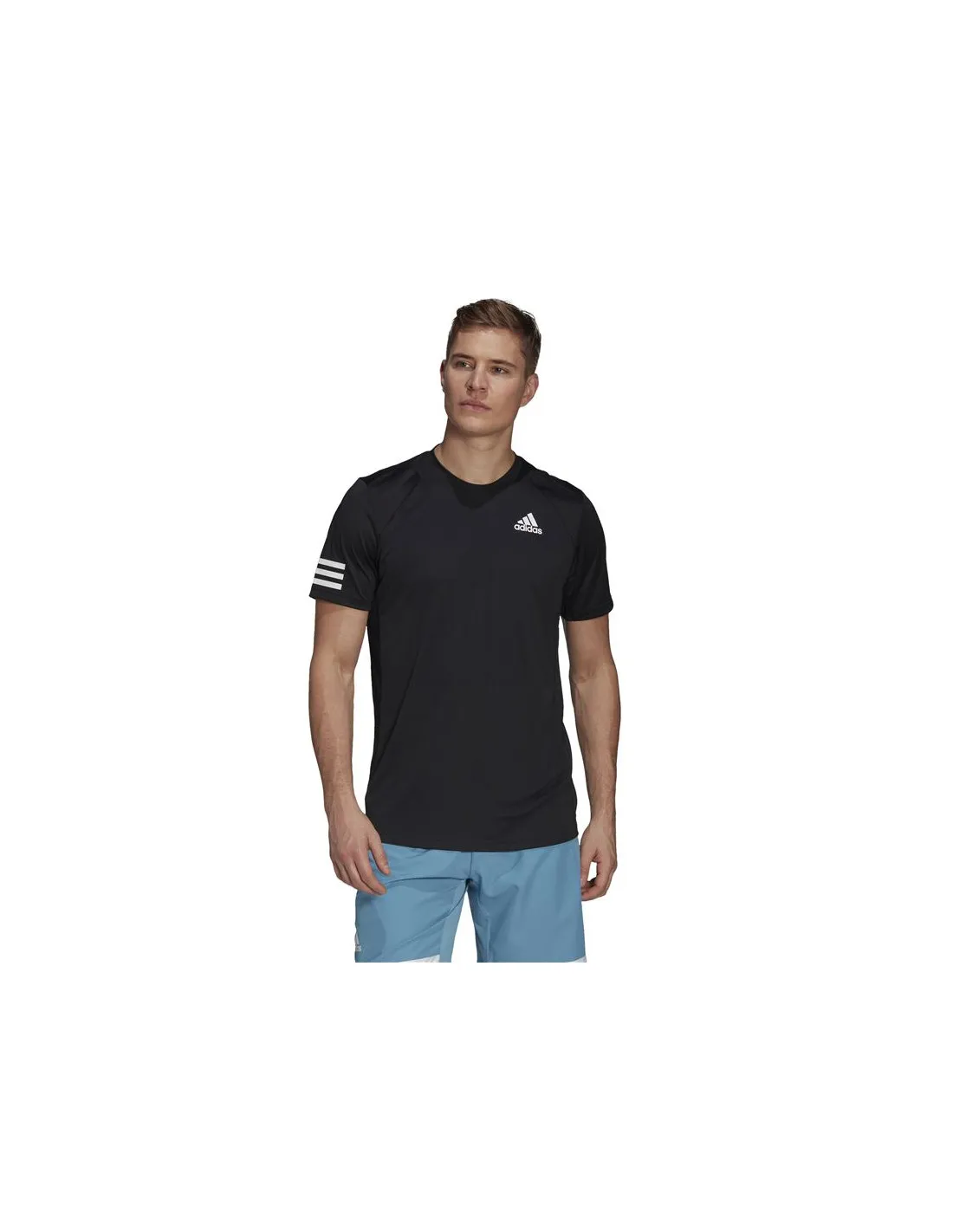 Camiseta adidas Club Tennis 3 bandas M Black