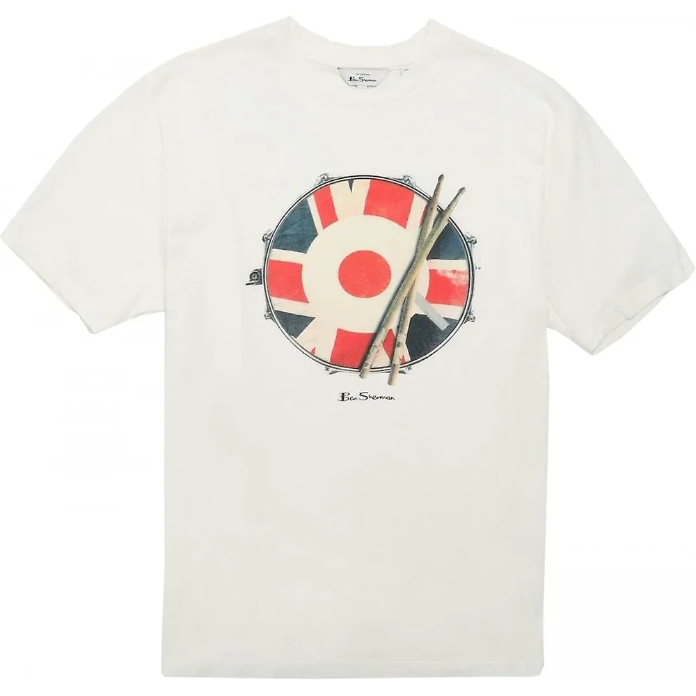 Camiseta de algodón con cuello redondo BEN SHERMAN Ben Sherman para hombre de gran tamaño Snare Target Print