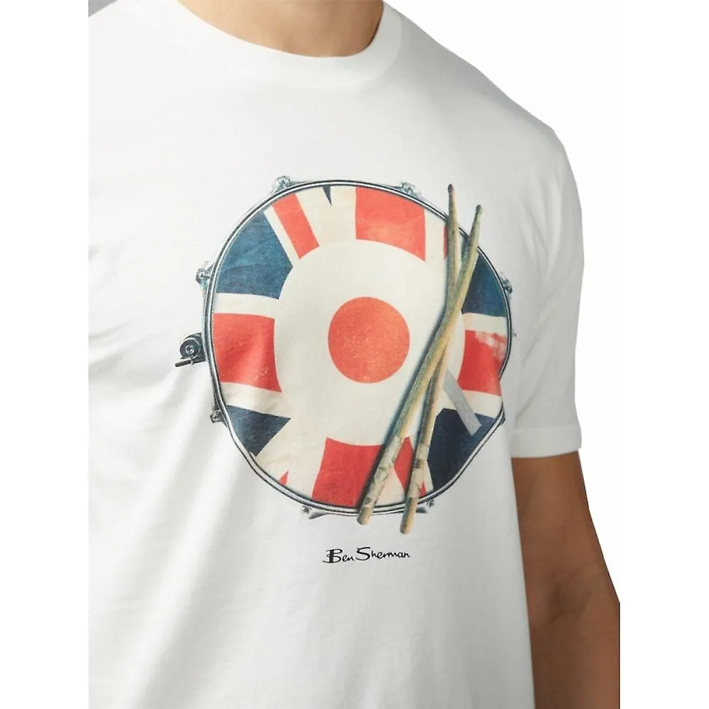 Camiseta de algodón con cuello redondo BEN SHERMAN Ben Sherman para hombre de gran tamaño Snare Target Print